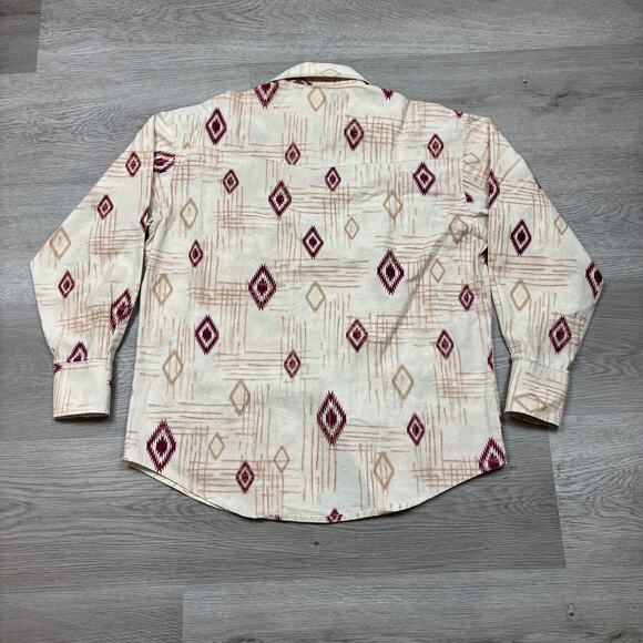 Vintage Wrangler Aztec Southwest Pearl Snap Button Up Shirt Men's XL - Picture 3 of 8